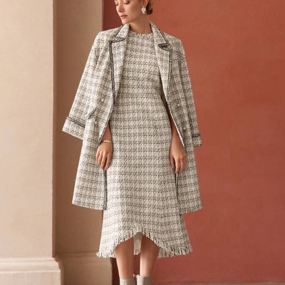 Tweed Black and White Dress (selling the set)
